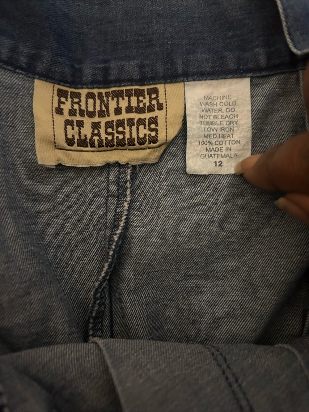 Frontier Classics Molly Denim Maxi Skirt Size 12 Western Cowgirl Pleated CL3 - Picture 3 of 5